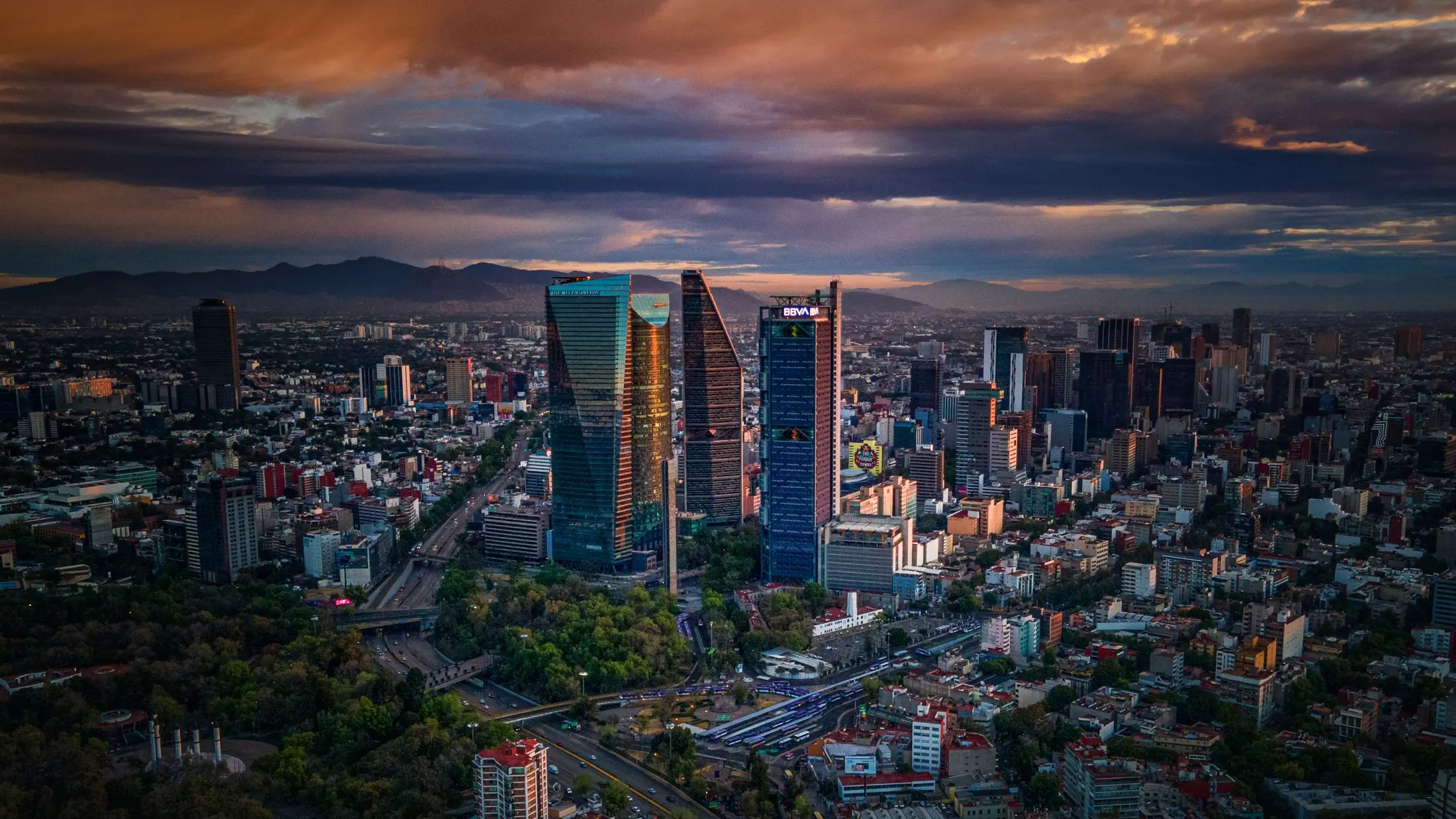 Rascacielos de Paseo de la Reforma en la Ciudad de México